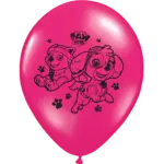 Globos de látex estampados perrita Skye x 10 unidades patrulla canina