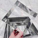 Set de 5 cinturas de hojalata cuadradas de 8 cm de alto diferentes medidas