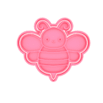 Cortante plástico con sello para cookie o galletita Abejita M 2