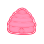 Cortante plástico con sello para cookie o galletita colmena