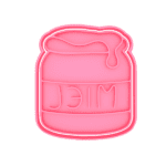 Cortante plástico con sello para cookie o galletita frasco de miel