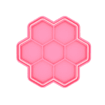 Cortante plástico con sello para cookie o galletita panal de miel