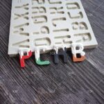 Molde de silicona para modelar abecedario imprenta mayúscula