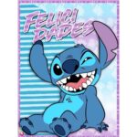 Poster Feliz Cumpleaños Stitch cartulina estampada