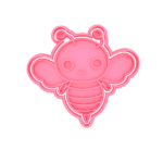 Cortante plástico con sello para cookie o galletita Abejita M 3