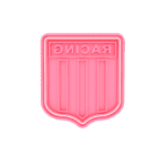 Cortante plástico con sello para cookie o galletita escudo de Racing