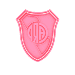 Cortante plástico con sello para cookie o galletita escudo de River plate