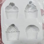 Molde de silicona para modelar cupcakes 4 diseños