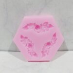 Molde de silicona para modelar flores con hojas molduras