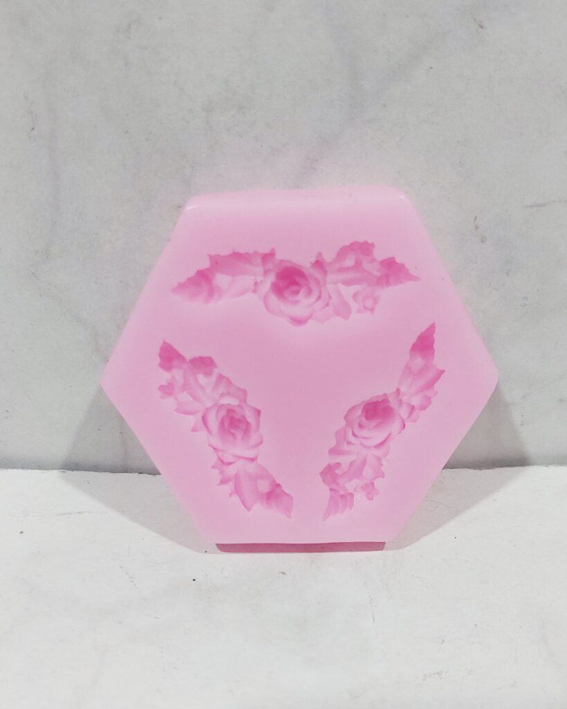 Molde de silicona flores moldura
