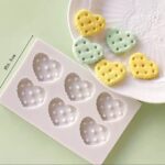 Molde de silicona para modelar galletita corazones