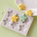 Molde de silicona para modelar galletita estrellas