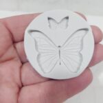 Molde de silicona redondo para modelar mariposa en 2 tamaños