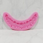 Molde de silicona para modelar Moldura medio circulo flores