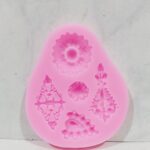 Molde de silicona para modelar gemas x 5 diseños