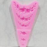 Molde de silicona para modelar Moldura flores x 6 BM 0335