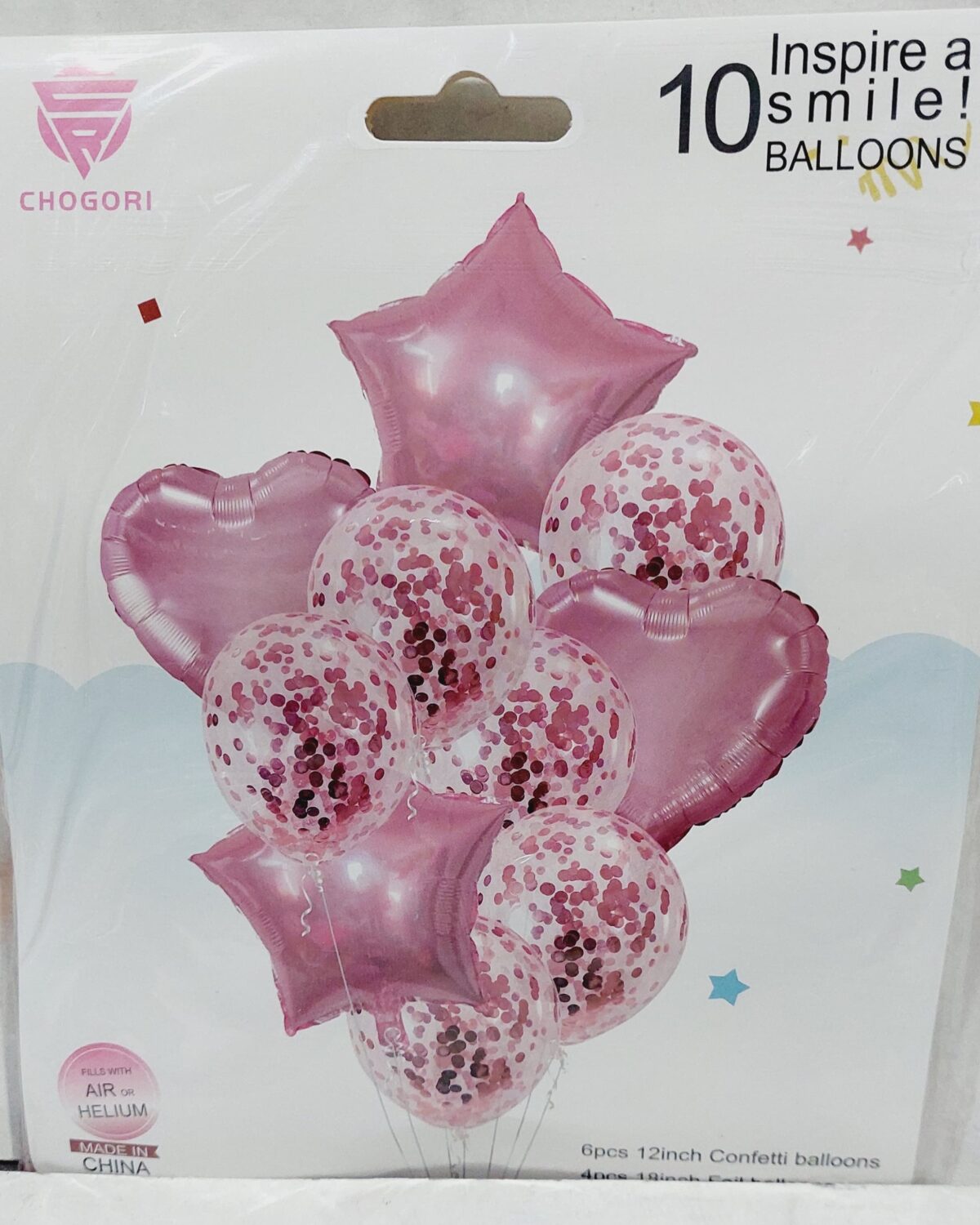 Set de 10 globos rosas 4 y 6 scaled