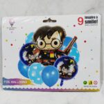 Set de globos metalizados x 9 unidades Harry Potter