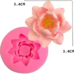Molde de silicona para modelar flor abierta