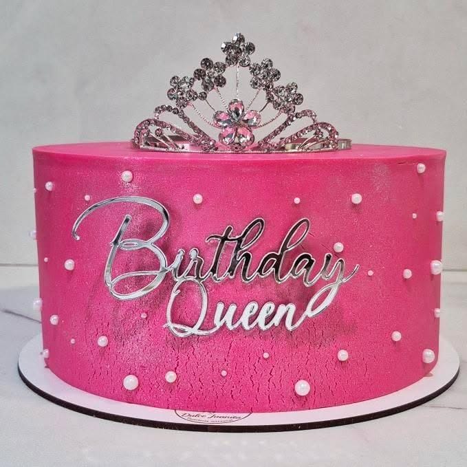 Frase Birthday queen plata 1