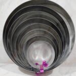 Set de 8 cinturas de hojalata redondas de 8 cm de alto diferentes medidas