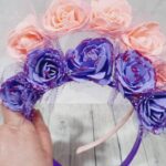 Vincha con flores de goma eva medianas