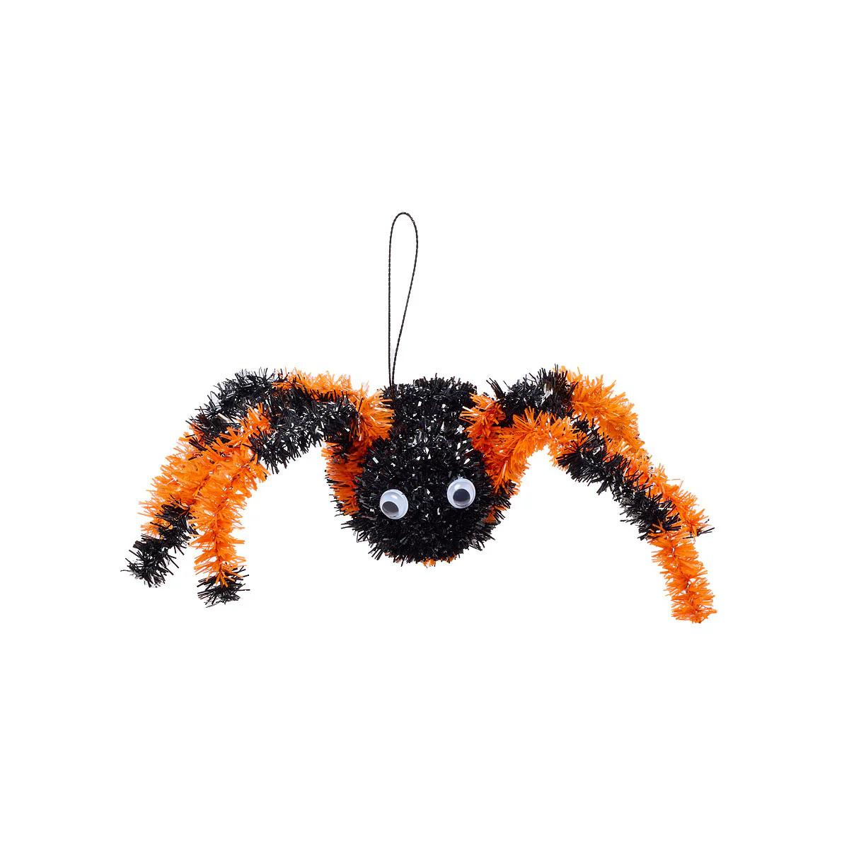 Araña `colgante naranja y negra corporea Arana colgante naranja y negra corporea