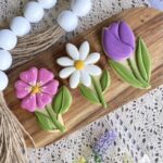 Cortante de cookies con sello Flor Tulipan