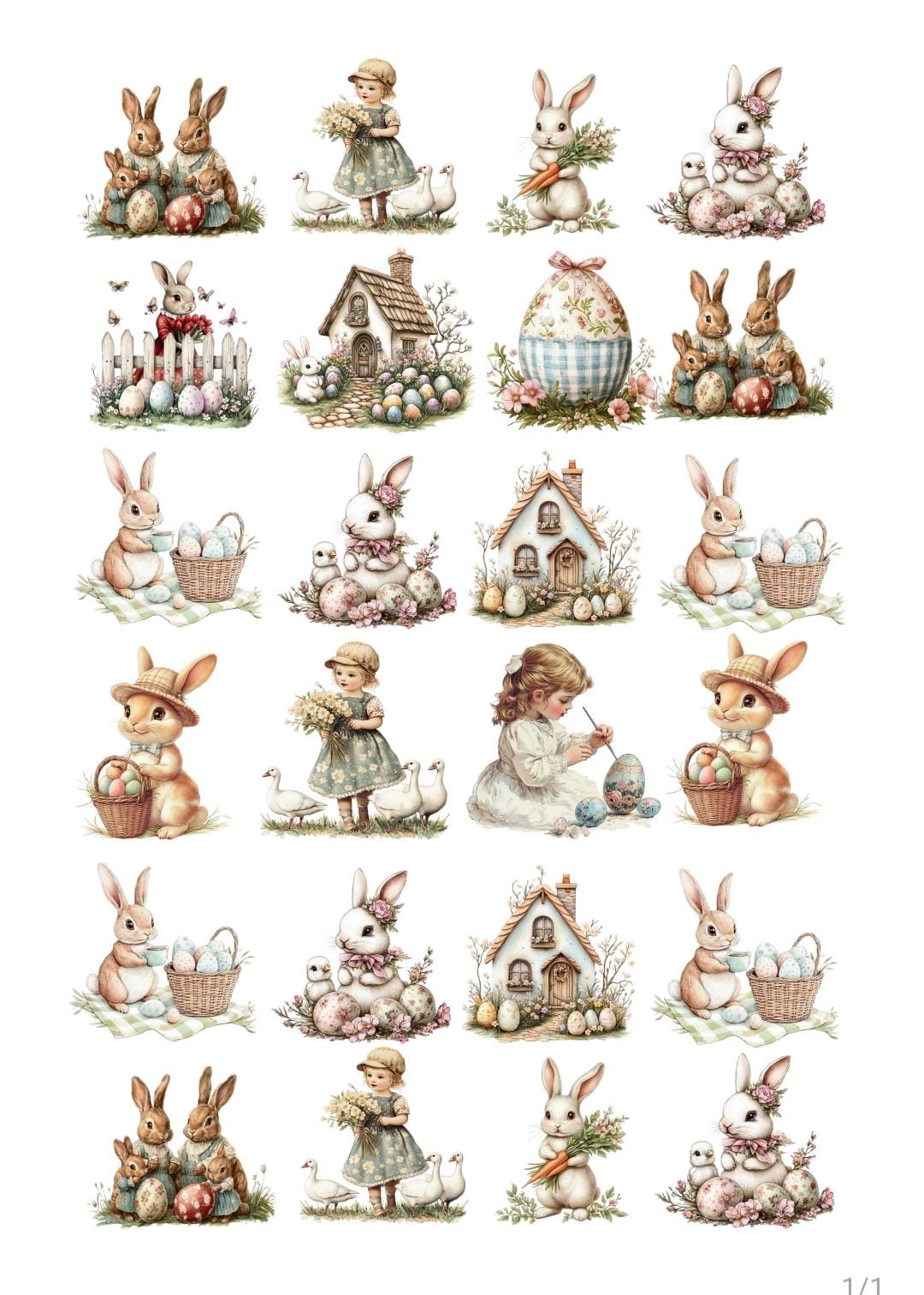 Chocotransfer PAscuas huevo conejitos 9 Lámina chocotransfers Huevo de Pascuas conejitos 9 - Imagen 1