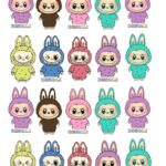 Lámina chocotransfers Huevo de Pascuas LaBubu 6 cm