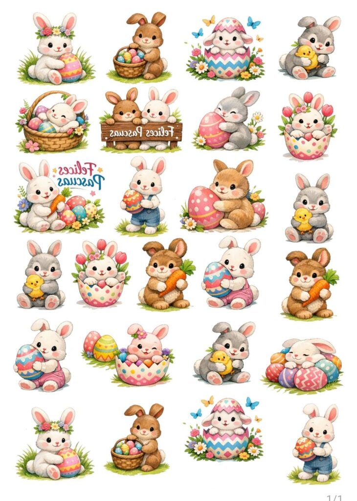 Chocotransfer Pascuas Huevo conejitos 2