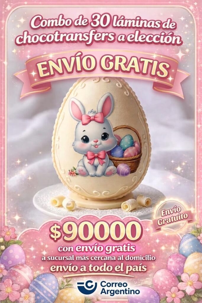 Combo de 30 chocotransfer de Pascuas con envio gratis 1 jpg