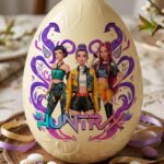 Lámina chocotransfers Huevo de Pascuas Guerreras K pop