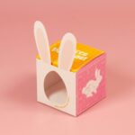 Caja para huevo de pascuasCubo con orejas cm x 10 unidades PREVENTA