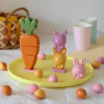Set de 2 placas de acetato Parpen zanahoria con conejitos