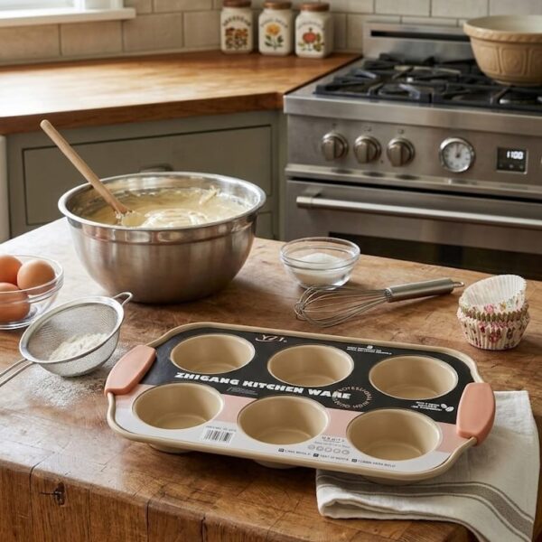 Molde de metal para cupcakes x 6 cavidades