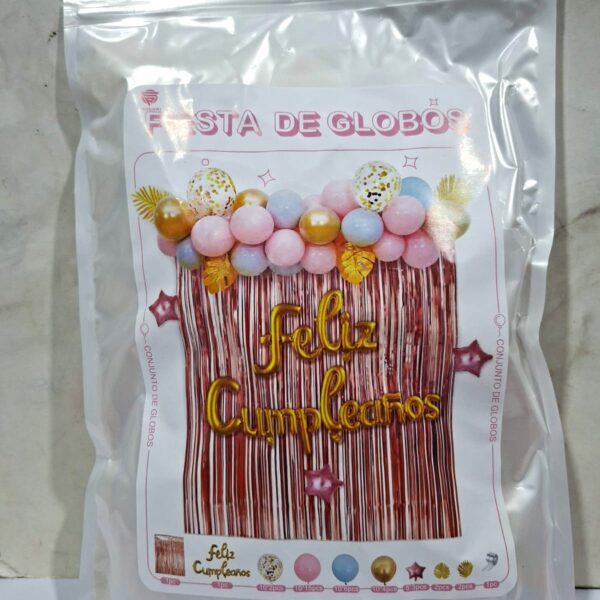 Set de decoración x 37 piezas globos con hojas - Imagen 2