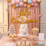 Set de decoración x 37 piezas globos con hojas