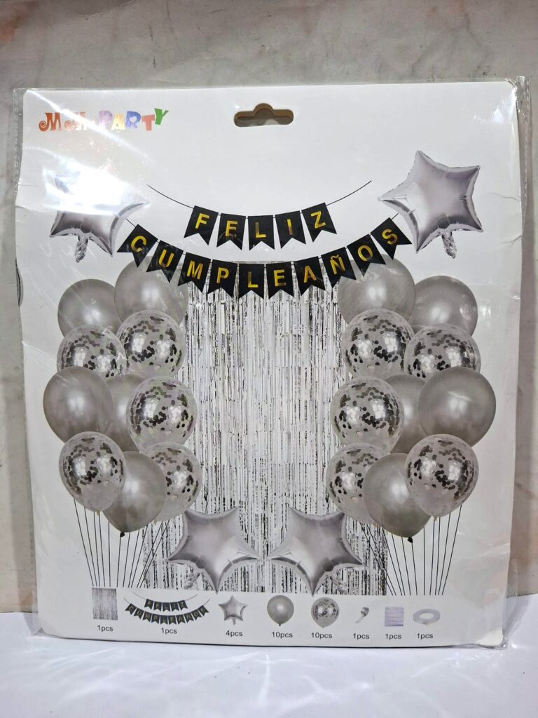 Set de decoracion plateados