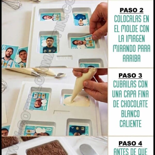 Lámina chocotransfer figuritas del mundial Selección Argentino - Imagen 2