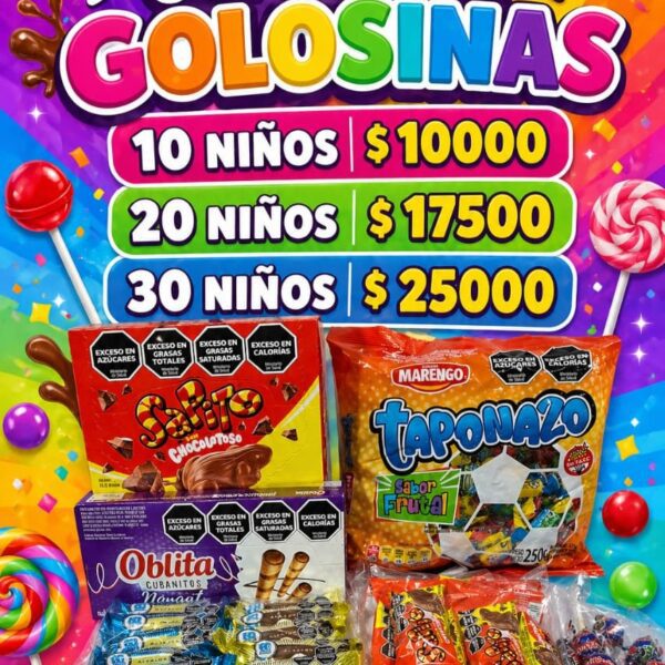 Combo de golosinas Nº 1 para 30 niños