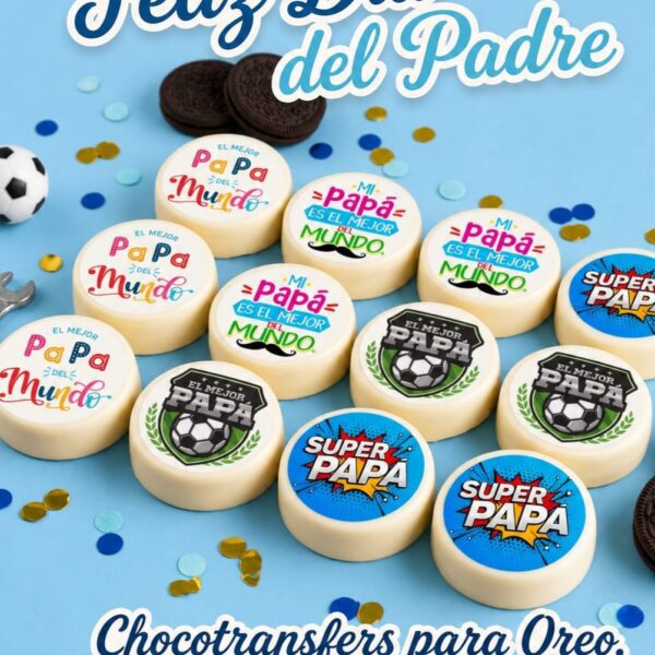 Lámina chocotransfers para Oreo Día del padre x 24 círculos M 5 - Imagen 2
