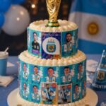 Lámina comestible figuritas del mundial Selección Argentino fotorta