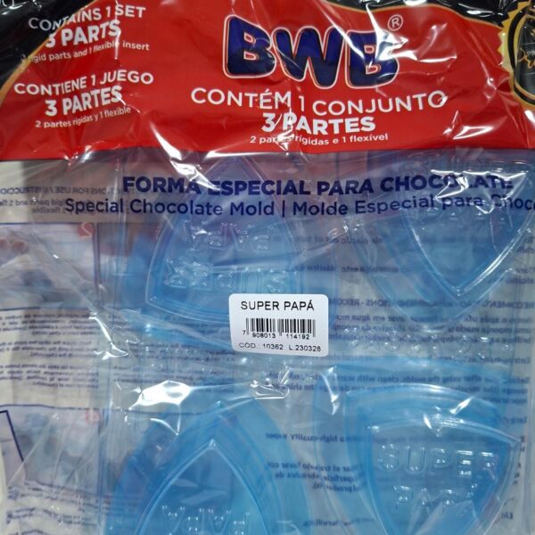 Molde BWB 3 partes Día del padre Escudo Super Papá - Imagen 4