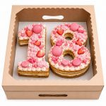 Caja de cartón craft Number cacke - letter
