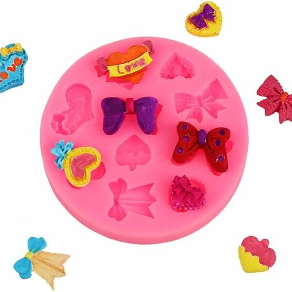 Molde de silicona para modelar moños y corazones variados - Imagen 3