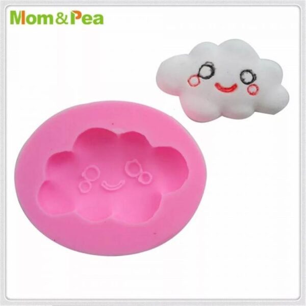 Molde de silicona para modelar nube con carita