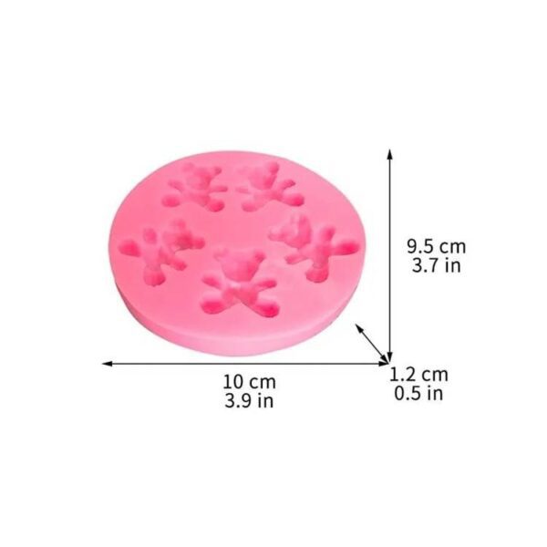 Molde de silicona para modelar ositos diamante x 5 u - Imagen 2
