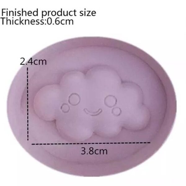 Molde de silicona para modelar nube con carita - Imagen 2