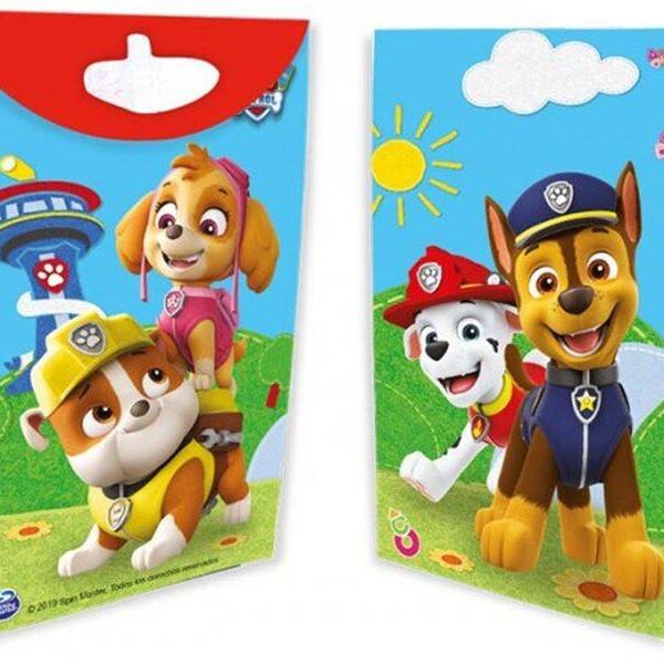 Patrulla canina servilletero estampado con 15 servilletas lisas blancas. - Imagen 7